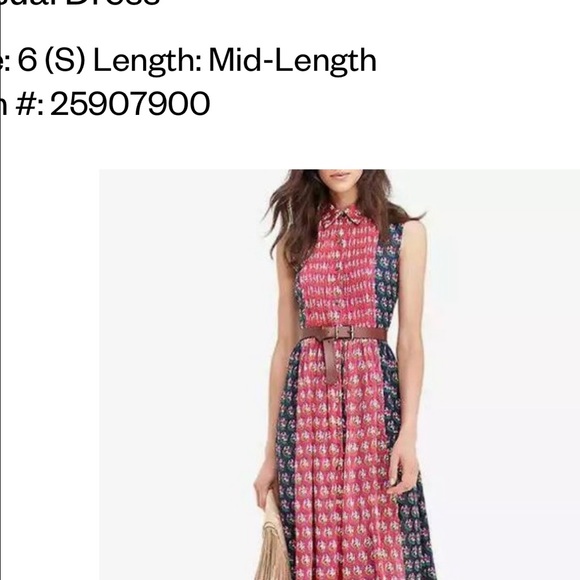 DiVF Navy Blue and Hot Pink Floral Silk Dress 0 - Picture 5 of 8